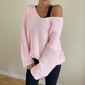 Baby light pink oversized sweater